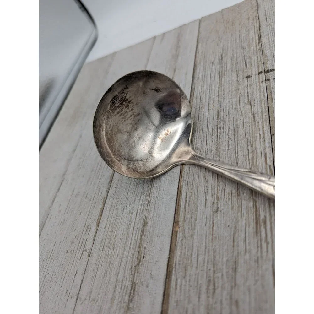 Oneida Community Silverplate ENCHANTMENT Gentle Rose Gravy Serving Ladle 1960